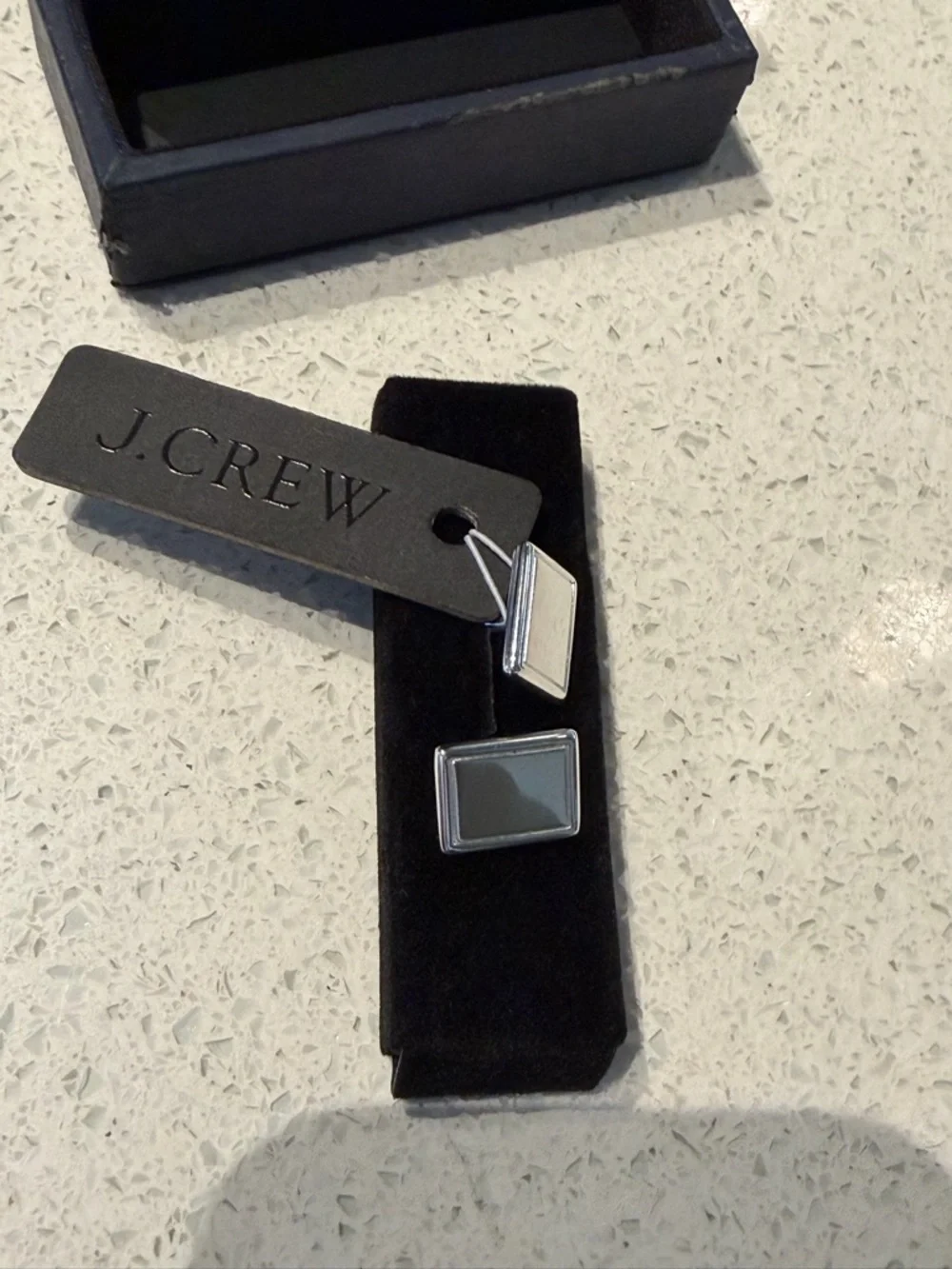 J CREW sterling Silver Rectangular Cufflinks - Classic Men's Accessory